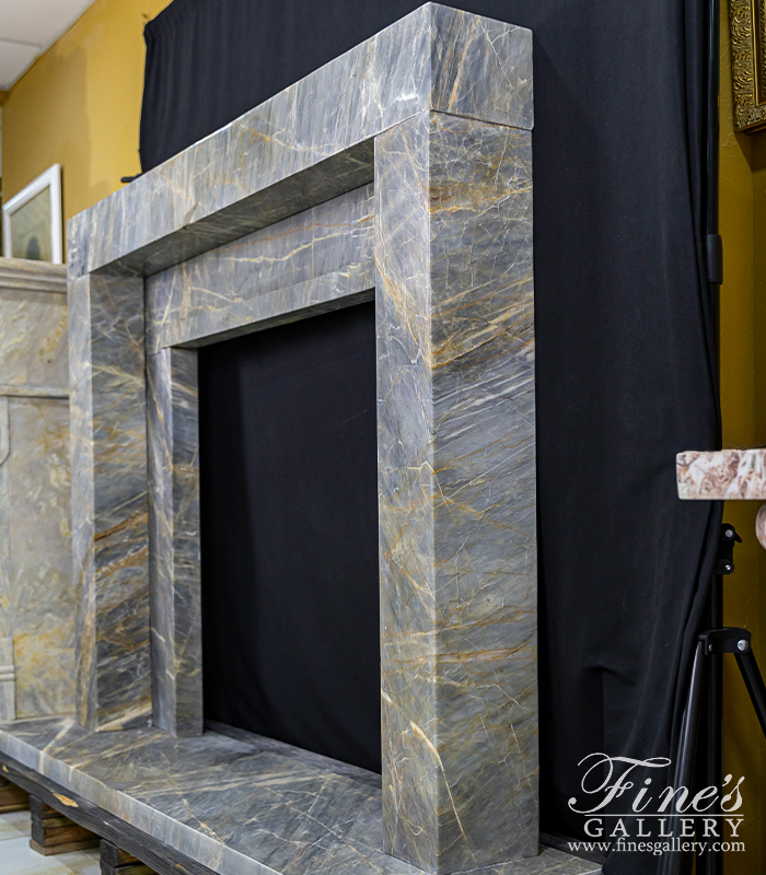 Marble Fireplaces  - Contemporary Surround In Breccia Antique Marble.  - MFP-2298